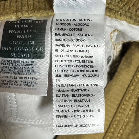 LEVI'S Womens 711 Skinny Corduroy Pants 32x30 Camel Mid Rise Slim Fit Stretch - Picture 6 of 6